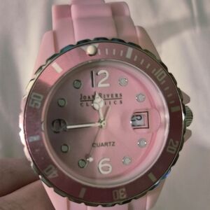 Joan Rivers Pink Quartz Watch